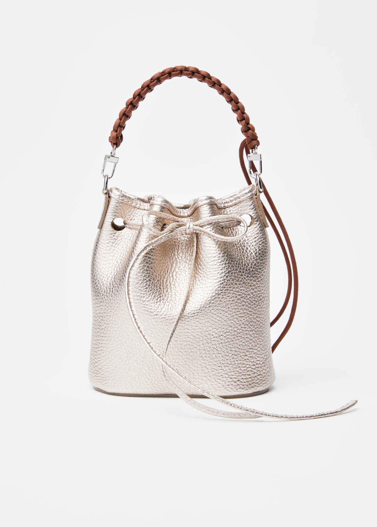 Saint Laurent Emmanuelle Sequined Baby Bucket Bag | Neiman Marcus